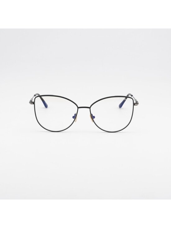 Tom Ford TF5667-B 001 Eyeglasses Black 55mm Cat Eye Frame, Blue Light Block main image 5